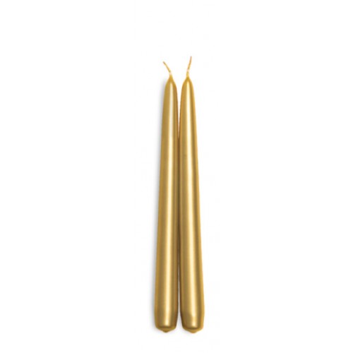 8 Elegante Gold Kerzen 24cm