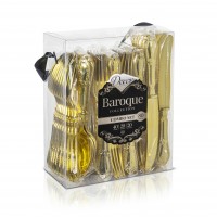 Baroque - 80stck Elegante Gold Besteckset 