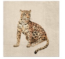 20 Servietten we care leopard 33X33cm – 3 lagig