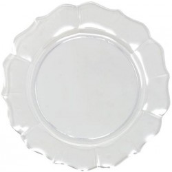 Scallop - 10 Elegante Transparent Abendessen Teller 26cm