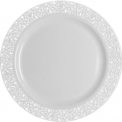 Inspiration - 10 Elegante Weiß Abendessen Teller 23cm