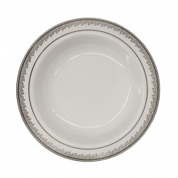 Prestige - 10 Elegante Weiß/Silber Suppenteller 400ml