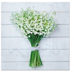 20 Servietten White Bouquet Weiß - 33x33cm 3-lagig