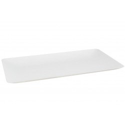 Mahogany -  Elegante Weiß Tablett 20x35cm